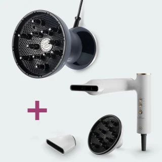 Kit difusor de aire caliente XL con iones Diffon® Supreme Deluxe y secador de pelo con motor digital Gemini