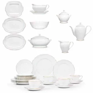 Vajilla de porcelana Princess Bouquet Gold 96 piezas Noritake