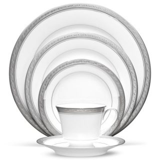 Vajilla individual 5 piezas Crestwood platinum porcelana Noritake