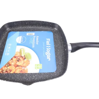 Asador FielHogar Premium Stone 28x28cm Inducción