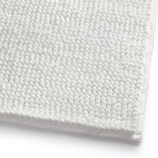 Alfombra microfibra blanca 80x50cm Rayen
