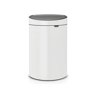 Bote de basura touch bin acero inoxidable blanco 40 L Brabantia