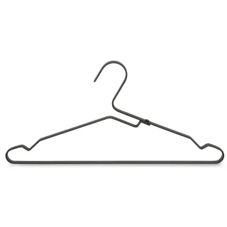 Juego de 4 ganchos para ropa aluminio negro 40 x 20 cm Brabantia