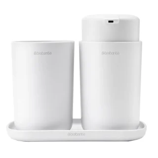 Juego de 3 accesorios para baño plástico blanco Brabantia