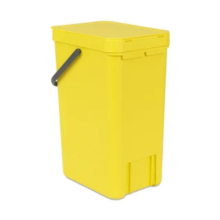 Cubo de reciclaje con asa amarillo 16L Brabantia