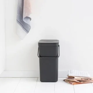 Cubeta de reciclaje con asa gris 16 L Brabantia