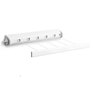 Tendedero Extensible de Pared 22m | Plástico Blanco | Brabantia | Ahorra Espacio