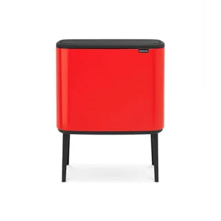 Bote de basura cubo acero rojo 36 L Brabantia