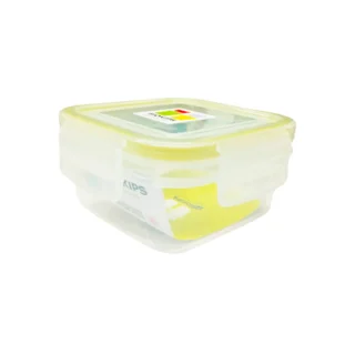 Contenedor con tapa cuadrado plástico 300 ml Komax