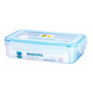 Contenedor con tapa rectangular plástico con divisiones 1.1 L Komax