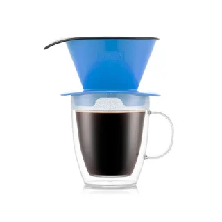 Taza doble pared con filtro para café 310 ml azul Bodum