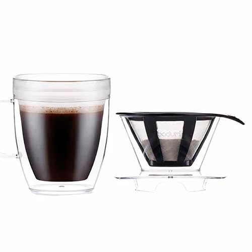 Taza doble pared con filtro para café 310 ml negro Bodum - Imagen 2