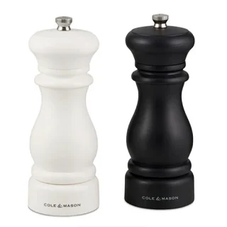 Juego 2 molinos sal/pimienta negro/blanco Cole & Mason