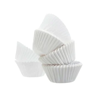 Juego de 200 capacillos papel blanco 5 cm Pattisse