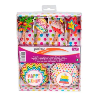Juego de 24 capacillos para cupcakes Patisse
