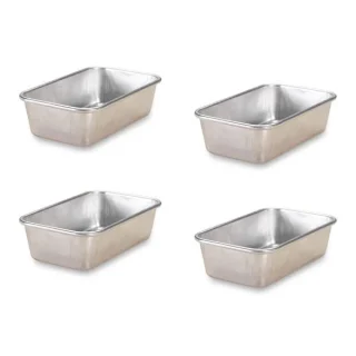 Juego de 4 mini moldes rectangular aluminio 14 x 5 cm Nordicware