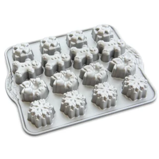 Molde para 16 mini panques Navidad 700 ml Nordicware