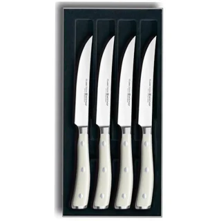 Juego De 4 Cuchillos Para Carne Clas Ikon Creme Wusthof