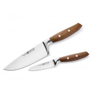 Juego 2 cuchillos acero/cafe 20/9 cm Wusthof