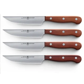 Juego 4 cuchillos para carne con estuche de madera Wusthof