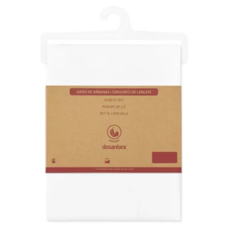 Juego de Cama 135cm Microfibra Lisa Blanca Dosantex