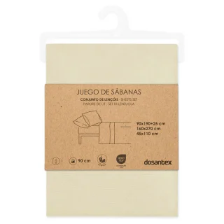Juego de Cama 90cm Microfibra Beige Dosantex