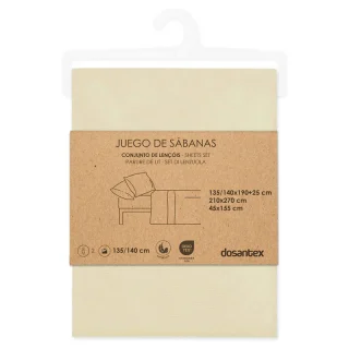 Juego de Cama 135cm Microfibra Beige Dosantex