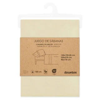 Juego de Cama 150cm Microfibra Beige Dosantex