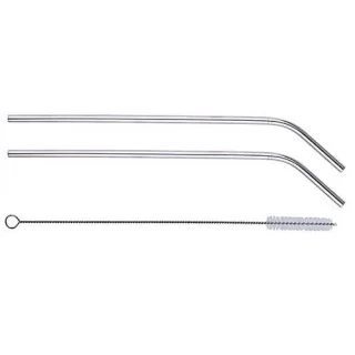 Juego de 2 popotes y cepillo de acero inoxidable Corkcicle