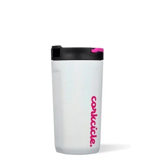 Vaso termico con popote y asa blanco 355ml Corkcicle