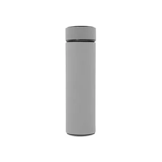 Termo con tapa 450ml acero inoxidable gris Linnar