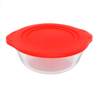 Refractario redondo con tapa vidrio 2.1 L Pasabahce