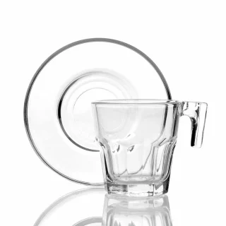 Terno Moka casa blanca vidrio 70ml Pasabahce