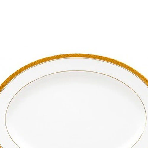 Platon oval de porcelana Crestwood Gold 35 cm Noritake - Imagen 3