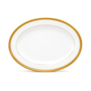 Platon oval de porcelana Crestwood Gold 35 cm Noritake