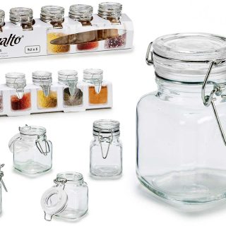 Set 5 Tarros Cierre Hermético 90ml