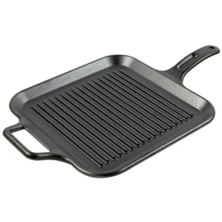 Parrilla tipo plancha de hierro fundido cuadrada 30 cm Lodge desc