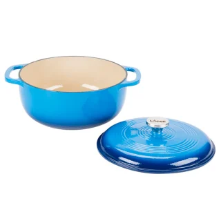 Olla De Hierro Fundido 5.6L Con Esmalte De Porcelana Azul Lodge