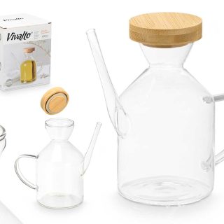 Aceitera Tapón Bambú 600ml