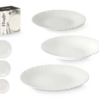 Vajilla 18 Piezas Redonda Clásica Opal