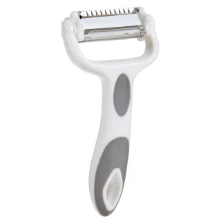 Pelador de Cocina 3 en 1 Blanco-Gris