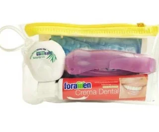 Foramen pasta + cepillo + hilo neceser viaje