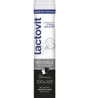 Lactovit desodorante Invisible anti-manchas blancas y amarillas 0% alcohol 48 h spray 200 ml