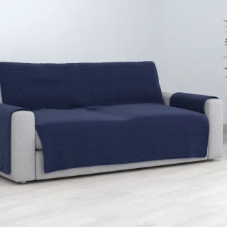 Cubre Sofá 2 Plazas Azul + Bolsillos