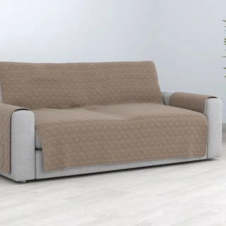 Cubre Sofá 2 Plazas Beige + Bolsillos