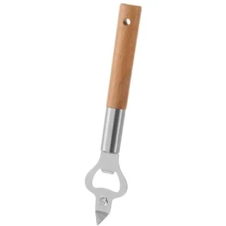 Abrelatas Perforador Acero Inoxidable 20cm Mango de Madera