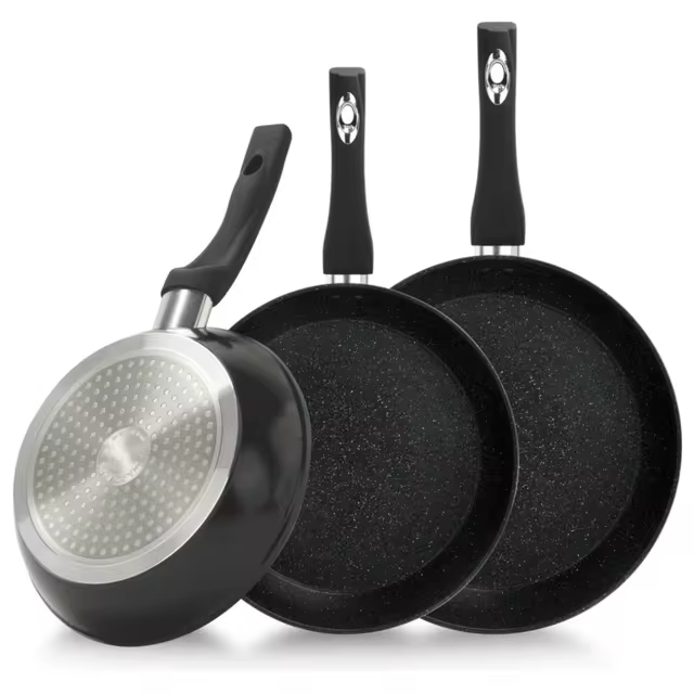 Juego 3 Sartenes Negras 20-24-28cm Royalty Line