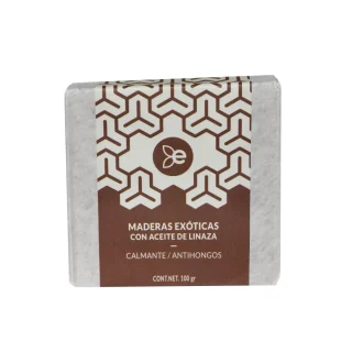 Jabón en Barra Maderas Exóticas con Aceite de Linaza