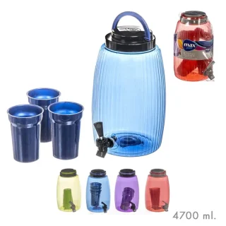 Dispensador de Bebidas Plástico 3 Vasos 4,7 Litros