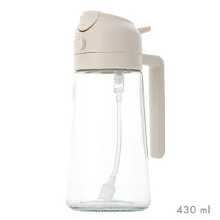 Aceitera Cristal Pulverizador Blanca 430ml Doble Función